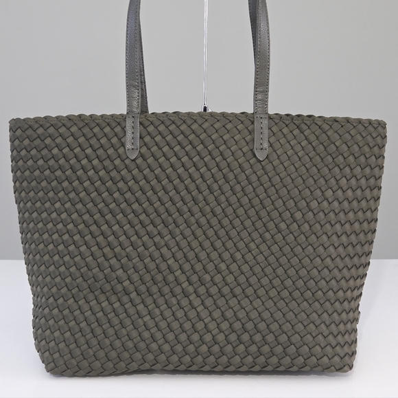Naghedi Olive Green Woven Tote - Picture 11 of 13